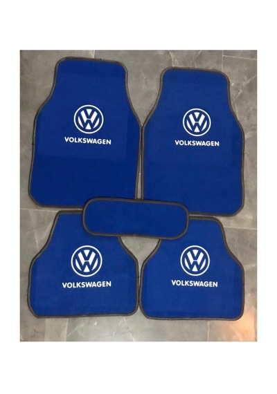 Volkswagen Logolu Mavi Halı Paspas Çift Kat