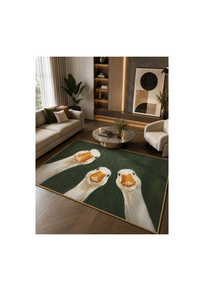 Kaz Desenli Dekoratif Dijital Baskı Halı Çocuk Odası Ve Oyun Alanları İçin Modern Halı Çok Renkli