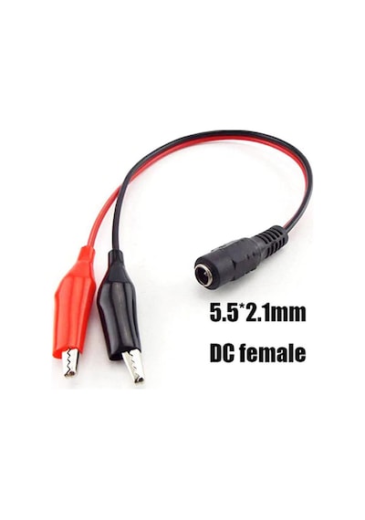 Alkatronik-2.1Mm Adaptör Krokodil Kablo Standart Dc Dişi Güç Kaynağı Timsah