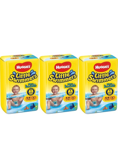 Huggıes Little Swımmers Mayo Bebek Bezi Beden:5-6 12-18kg 33 Adet 3'lü