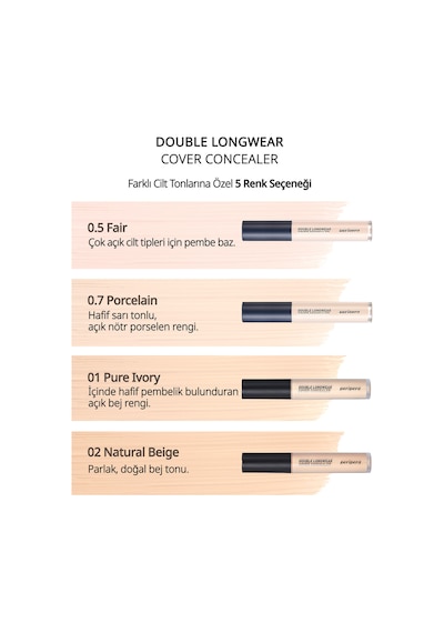Peripera Double Longwear Cover Concealer 01 Pure Ivory