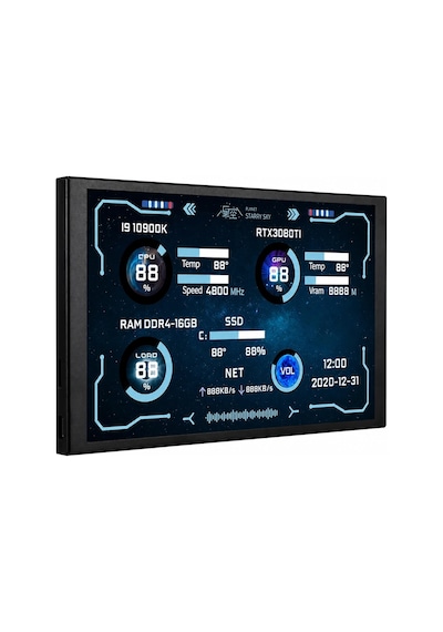 Turzx 8" Pc Kasa İçi Akıllı Ekran Siyah 76204428