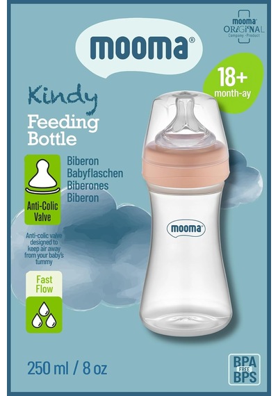 Tr Kindy Antikolik Pp Biberon 250ml, 18+ Ay, Hızlı Akış, Old Rose
