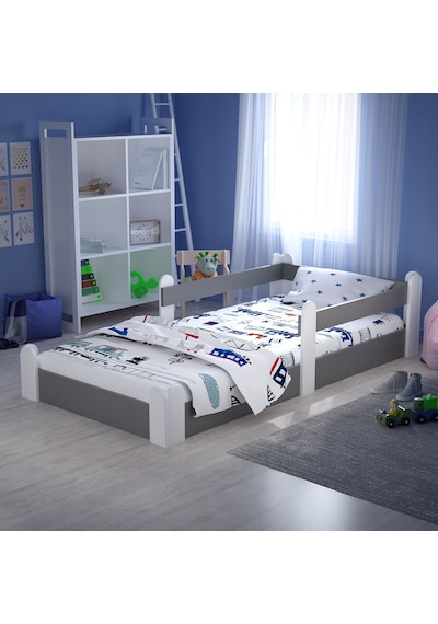 Tuliplifeyapımarket Tuliplife Montessori Karyola Beyaz-Antrasit Çocuk Yatağı -315 Antrasit - Beyaz Tuliplifeyapımarket Tuliplife Montessori Karyola Beyaz-Antrasit Çocuk Yatağı -315 Antrasit - Beyaz