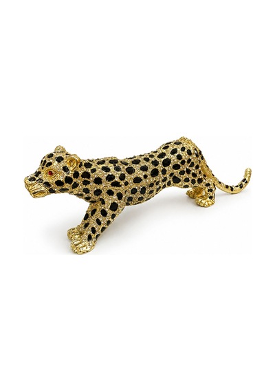 2 Adet Taşlı Leopar Desenli Aksesuar Taşlı Süs 20 X 6 Cm, Leopar Desen, Dekoratif Tasarım, Stone Crystal