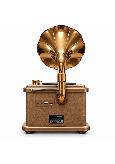 Ultratekno Fx-2503b Büyük Boy Retro Gramofon Tasarımlı Bluetooth Hoparlör Ve 3 Bant Radyo