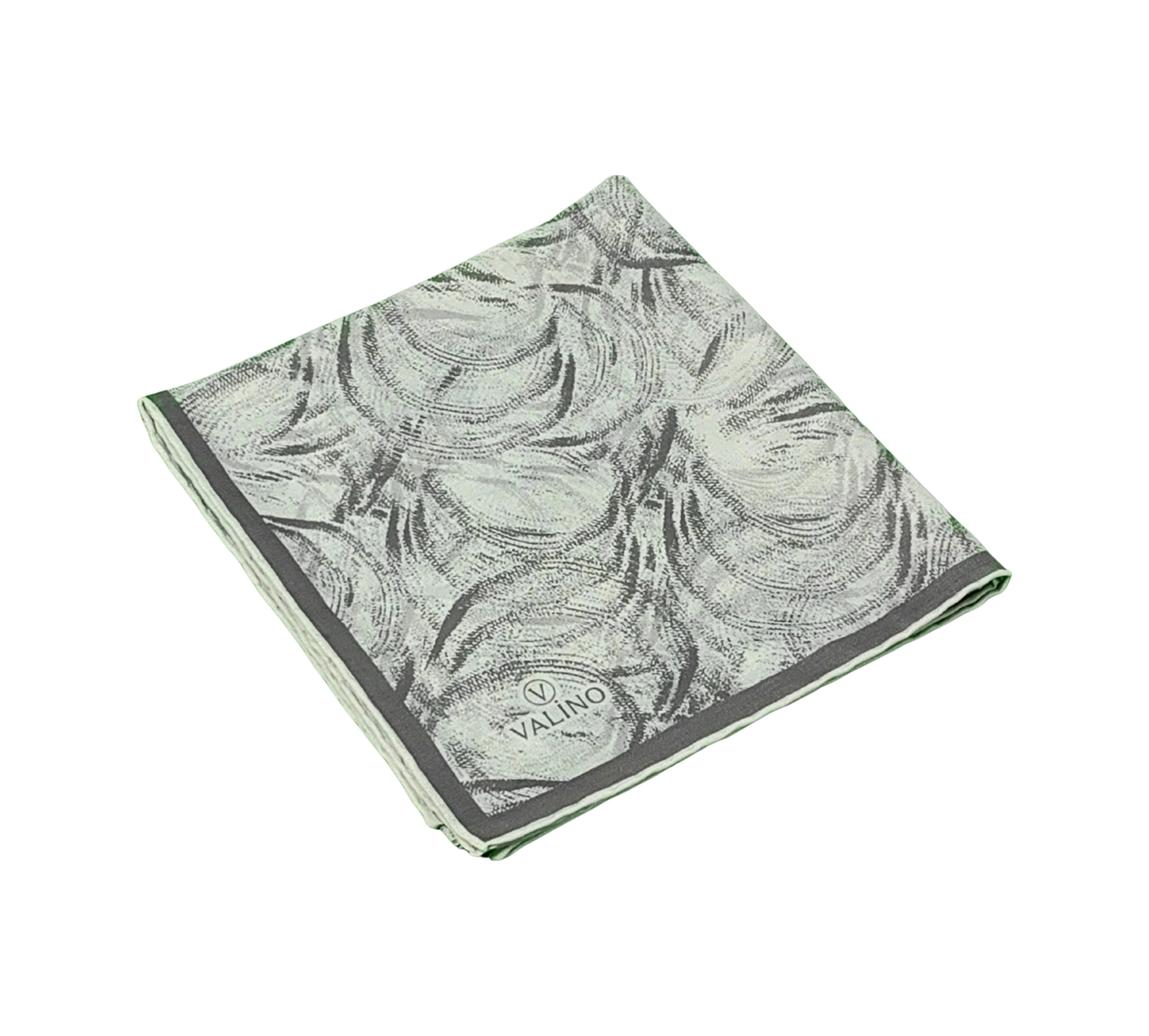 Mim Eşarp Valino Desenli Şifon Eşarp 90x90 Cm Açık Gri