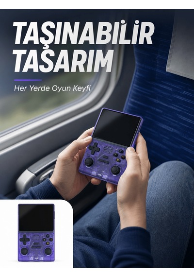 Kablosuz Kollu 3.5 İnç Ips Ekranlı Retro El Oyun Konsolu 86528297