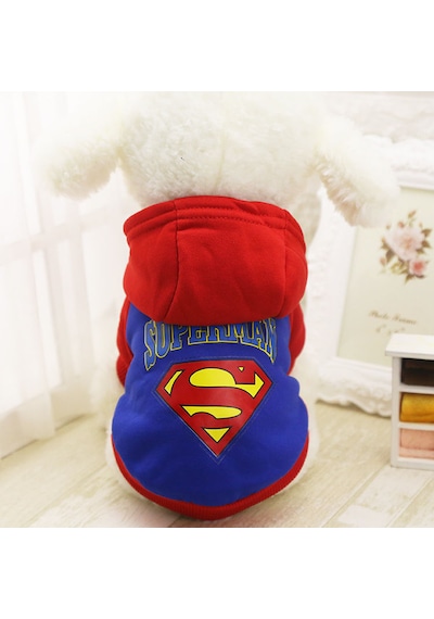 Köpek Ve Kedi İçin Superman Polar Sweat Pet Kıyafet Kostüm