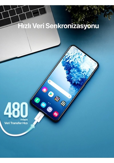120cm 2a Hızlı Şarj Type-c Samsung Huawei Xiaomi Oppo Uyumlu Şarj Ve Data Transfer Kablosu