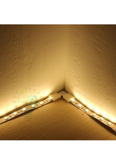 2 Adet 4 Pin L Dönüş Rgb Şerit Led Ekleme Aparatı Birleştirici Rgb Şerit Ledler Için