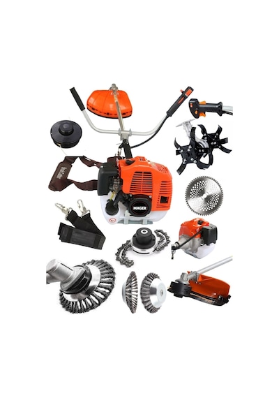 Mager 52 CC Benzin Motorlu Çim Biçme Makinesi Çapa Aparatı Dahil
