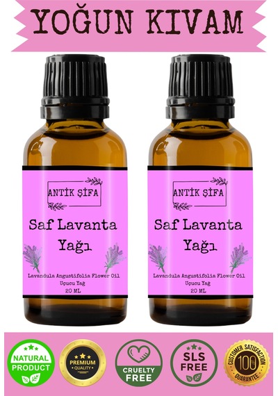 Lavanta Yağı - 2 X 20 Ml %100 Saf Seyreltilmemiş Lavanta Uçucu Yağı 20 ML