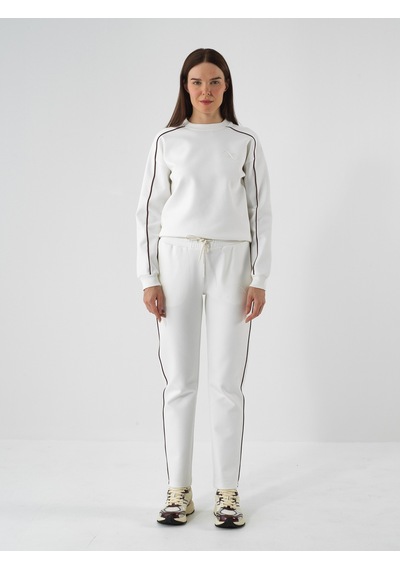 Xint Ekru Pamuk Dokulu Regular Fit Sweat Pantolon 470516