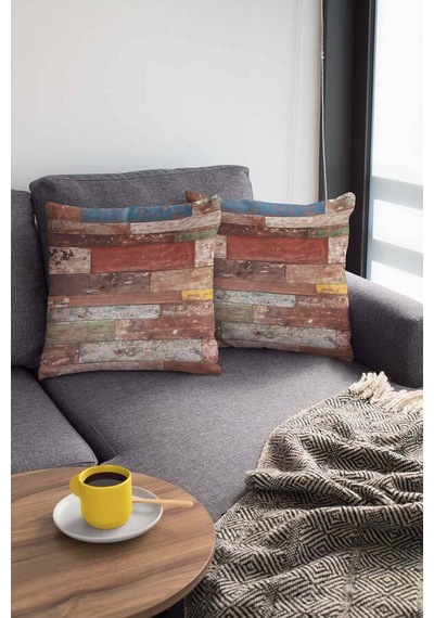 Çok Renkli Modern Çift Taraflı Yastık Kırlent Kılıfı Krl029n11