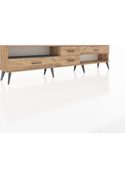Arges Tv Ünitesi Tek Raflı 4 Çekmeceli 220x30x51 Çam-antrasit/çam Antrasıt/atlas Çam - Atlas Çam Arges Tv Ünitesi Tek Raflı 4 Çekmeceli 220x30x51 Çam-antrasit/çam Antrasıt/atlas Çam - Atlas Çam