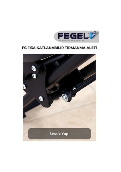 FG-113A Katlanabilir Tırmanma Aleti Ev Tipi Kardiyo Ve Spor Egzersiz Cihazı - Siyah