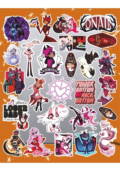 Hazbin Hotel V3 Sticker Seti Laptop Ajanda Pc Tablet Telefon Defter Etiket Bullet Journal Diğer
