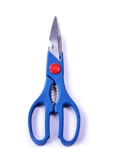 Çok Amaçlı Mutfak Makası, Plastik, Paslanmaz Çelik Mavi