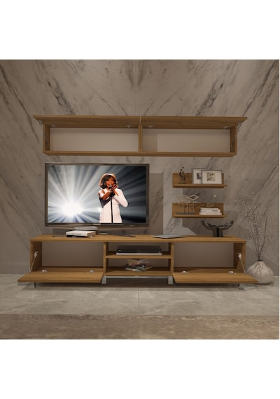 Decoraktiv Eko 5 Mdf Dvd Krom Ayaklı Tv Ünitesi Tv Sehpası Pera