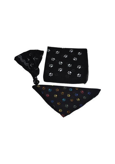 Pati Desenli Bandana Seti Kahverengi