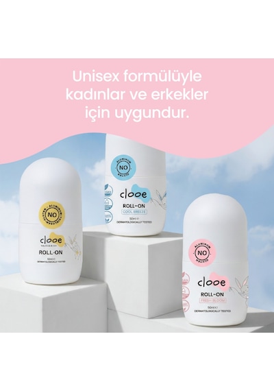 Alüminyum İçermeyen Hassas Cilt Uyumlu Doğal Çay Ağacı Ve Fresh Bloom Çiçek Özlü Roll On Deodorant 2'li Set 2x50 Ml