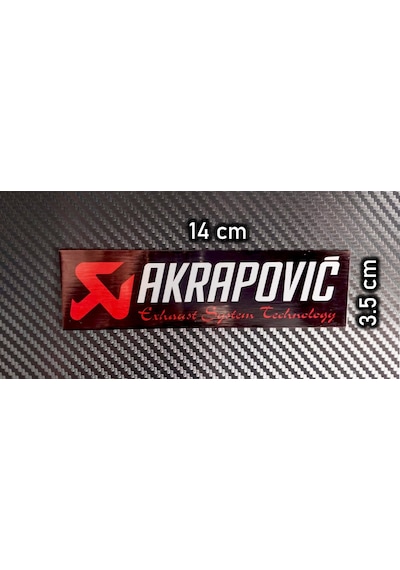 Akrapoviç Gümüş Fırçalı Metal Egzos Sticker Yerli Üretim