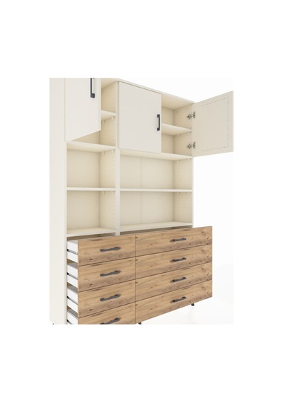 Arges Dolap 8 Raflı 8 Çekmeceli 3 Kapaklı 132x30x195 Aytaşı-aytaşı/çam Aytası/atlas Çam Arges Dolap 8 Raflı 8 Çekmeceli 3 Kapaklı 132x30x195 Aytaşı-aytaşı/çam Aytası/atlas Çam