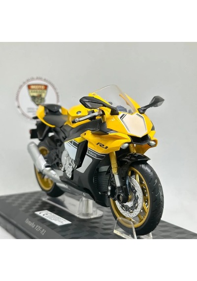 Yamaha Yzf-r1 1:12 Stantsız Diecast Model Sarı - Lisanslı Motosiklet