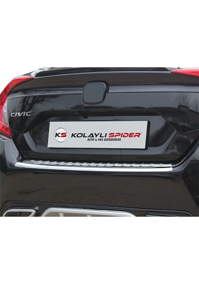 Honda Civic 10 Arka Tampon Eşiği Krom 2016 ve Sonrası