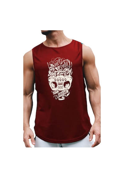 Bluu Music Tank Top Kolsuz Sporcu Tshirt