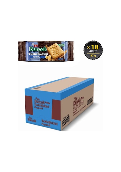 Burçak Peynirli Tuzlu Bisküvi 87 G X 18 Adet