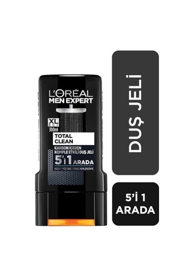 L Oréal Paris 2'li Men Expert Total Clean 5'i 1 Arada Kömürlü Duş Jeli 2 X 300 Ml Acai Üzümü