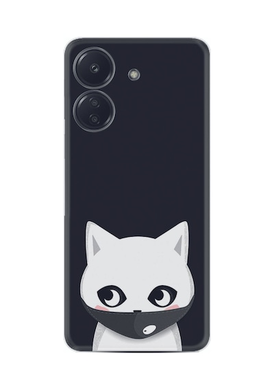 Xiaomi Redmi 13c Kılıf Silikon Desen Özel Seri Pandemi Cat 1729