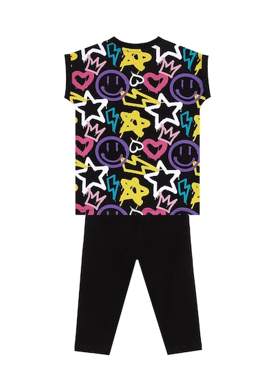 Denokids Mushi Street Style Kız Çocuk T-shirt Tayt Takım Çok Renkli Denokids Mushi Street Style Kız Çocuk T-shirt Tayt Takım Çok Renkli