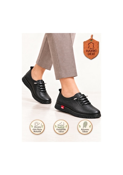 Ms Baccio Kadın İçi Dış Hakiki Deri Sade Model Çok Şık Çok Rahat Ortopedik Taban Günlük Casual Ayakkabı Siyah Ms Baccio Kadın İçi Dış Hakiki Deri Sade Model Çok Şık Çok Rahat Ortopedik Taban Günlük Casual Ayakkabı Siyah