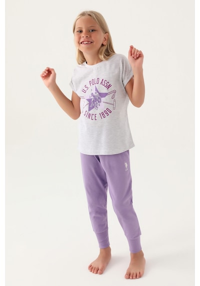 U.s. Polo Assn Kız Çocuk Gri Pijama Takımı 5274-43205 Gri