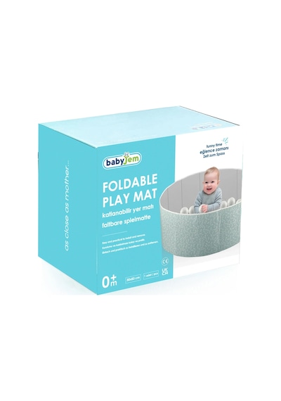 Babyjem Katlanabilir Bebek Top Havuzu Somon Çiçek