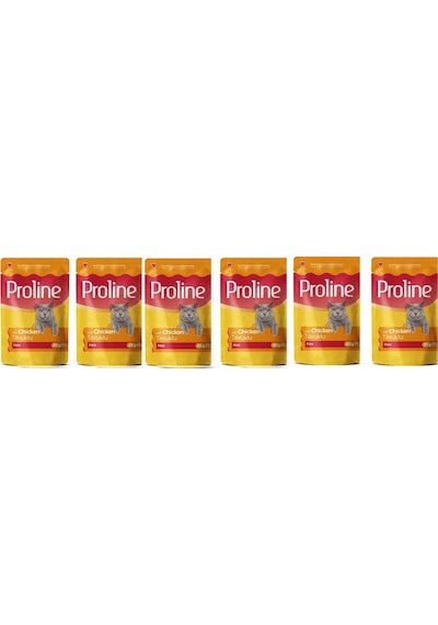 Proline Pouch Tavuklu Yaş Kedi Maması 6 X 85 Gr