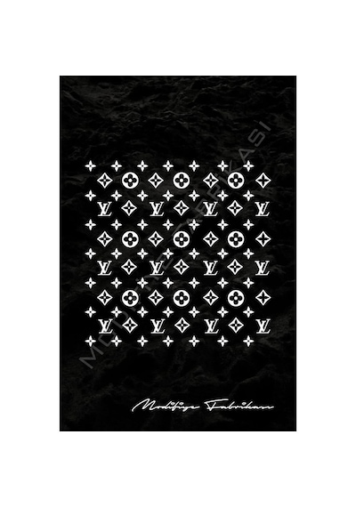 Lv Desen Sticker 25x25 Cm - Araç -motor - Laptop - Kask - Beyaz -