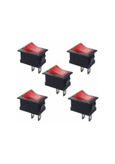 5 Adet On Off Anahtar 220V 6A Switch Pano Tipi Güç Anahtarı N11.1183