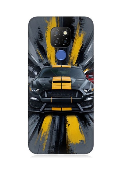 General Mobile Discovery Gm20 Uyumlu Sarı Spor Araba Desenli Silikon Kılıf