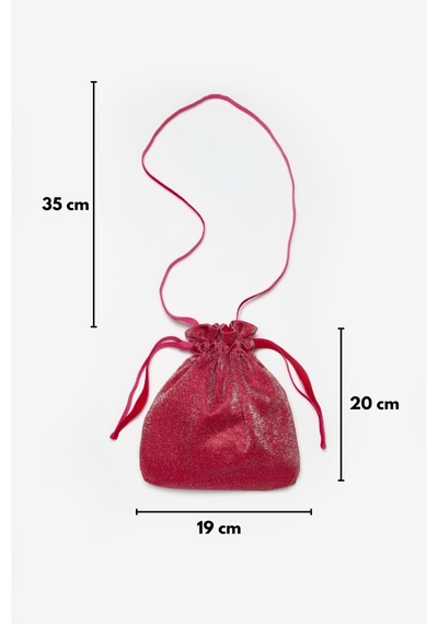Le Mabelle Kırmızı Simli Kız Çocuk Çanta Kırmızı