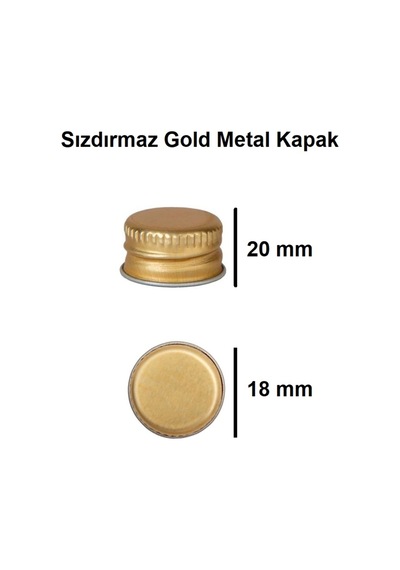 6 Adet Klasik Cam Shot Şişesi Sızdırmaz Metal Kapaklı Koku Çok Amaçlı Kavanoz 50ml
