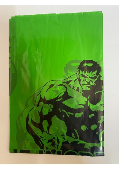 Premium Tema Ürünü Kahraman Deseni Ev Tekstili Hulk Plastik Masa Örtüsü 120 180 Cm Çok Renkli
