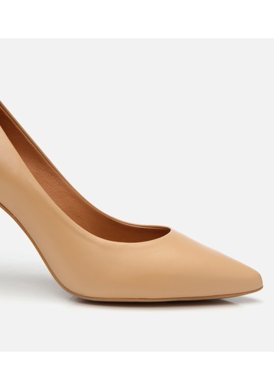 Hotiç Kadın Deri Bej Yüksek Topuklu Stiletto