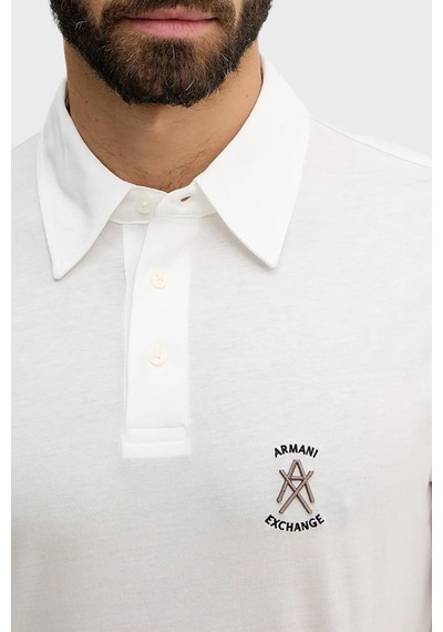 Armani Exchange Erkek Polo Xm002209 Af10364 U0009 Beyaz Beyaz