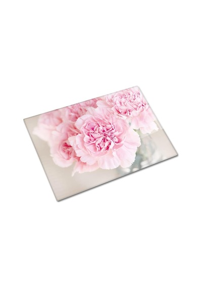 Tr Pembe Krizantem Cam Kesme Tahtası 30cm X 40cm Diğer