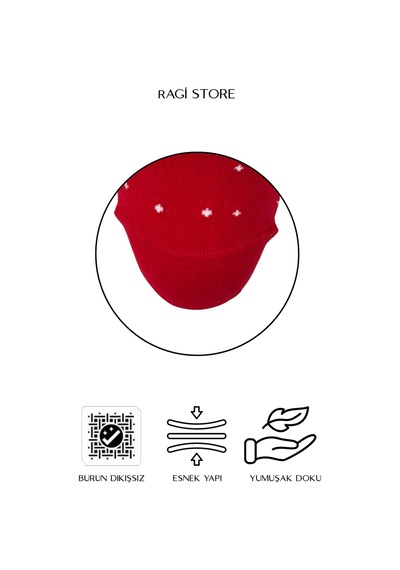 Ragi Store 6'lı Yılbaşı Desen Penye Dikişsiz Kadın Soket Çorap Çok Renkli