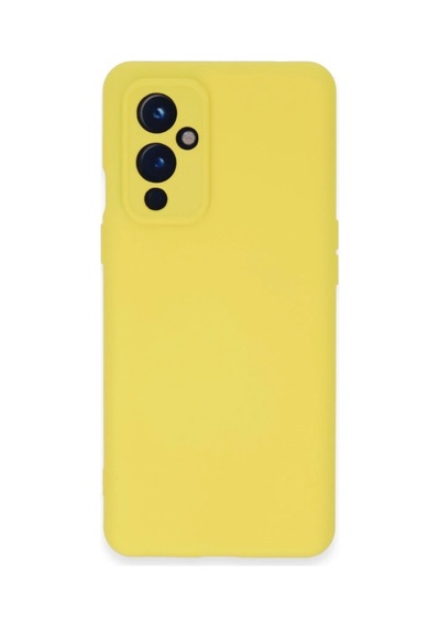 One Plus 9 Kılıf Nano İçi Kadife Silikon - Sarı